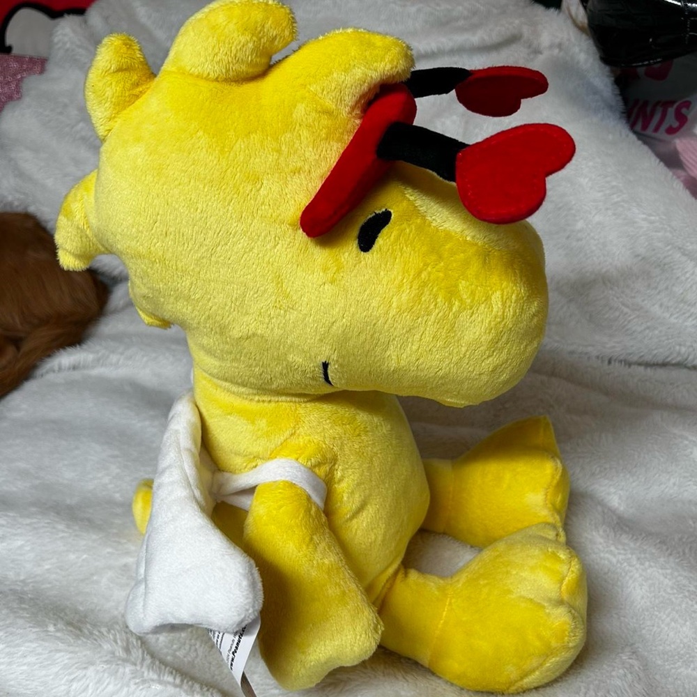 Snoopy Yellow Plush Angel wings with Heart Antennae